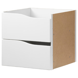 KALLAX Insert with 2 drawers, white, 33x37x33 cm