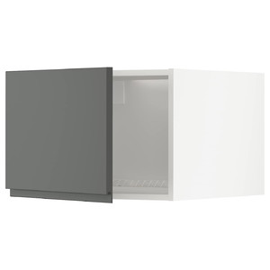 METOD Top cabinet for fridge/freezer, white/Voxtorp dark grey, 60x40 cm