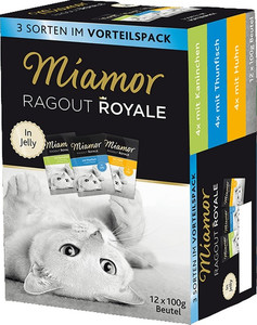 Miamor Ragout Royale Mix Cat Food in Jelly - Chicken, Rabbit, Tuna 12x100g