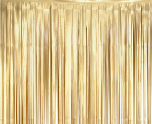 Fringe Deco Door Curtain 100x200cm, matt light gold