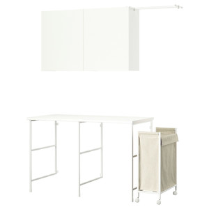 ENHET Storage combination, white, 139x63.5 cm