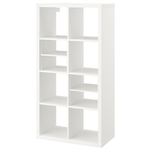 KALLAX Shelving unit, with 2 shelf inserts/white, 147x77 cm
