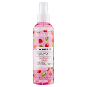 Bielenda Eco Sorbet Raspberry Moisturizing & Soothing Face Toner 99% Natural Vegan 200ml