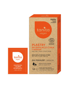 TANITA Body Depilation Wax Strips Almond Oil 100% Natural Vegan 12pcs