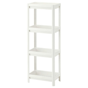 VESKEN Shelf unit, white, 36x23x100 cm
