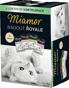 Miamor Ragout Royale Mix Cat Food in Sauce 4 Flavours 12x100g