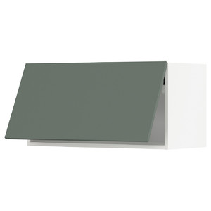 METOD Wall cabinet horizontal, white/Bodarp grey-green, 80x40 cm