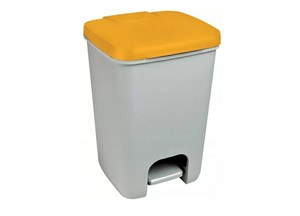 Curver Waste Bin Essentials 20l, grey/yellow