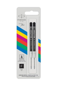 Parker Ballpoint Pen Refill QuinkFlow 0.5 Black 2pcs