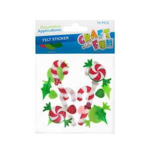 Craft Christmas Self-Adhesive Decoration Set Candy 16pcs