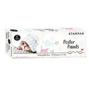Starpak Poster Paints 12 Colours x 20ml Cuties