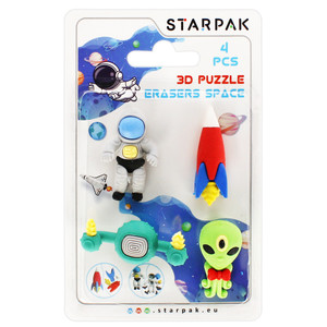 Starpak 3D Puzzle Erasers 5pcs Space
