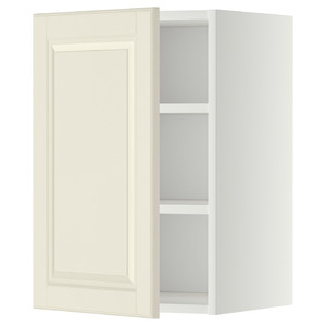 METOD Wall cabinet with shelves, white/Bodbyn off-white, 40x60 cm