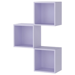 EKET Wall-mounted cabinet combination, pale lilac, 70x25x105 cm