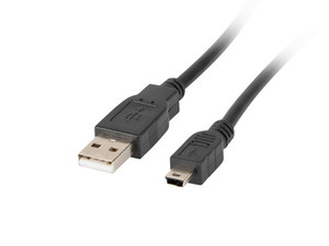Lanberg Cable USB 2.0 Mini AM-BM5P 1.8m, black