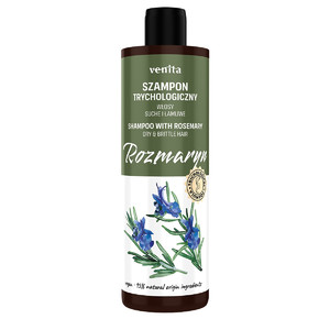 VENITA Trichological Formula Shampoo with Rosemary for Dry & Brittle Hair 95% Natural Vegan 300ml