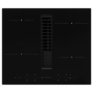 TÄCKNAN Induction hob/integrated extractor, IKEA 300 black, 60 cm