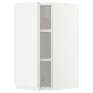 METOD Wall cabinet with shelves, white/Voxtorp high-gloss/white, 30x60 cm