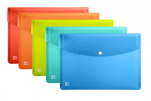 Envelope File Folder Document Wallet A3 Oxford 5-pack, assorted colours