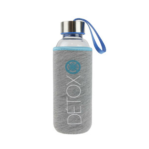 Water Bottle with Neoprene Cover 400ml, blue