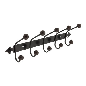 Rack with 5 Hooks, black