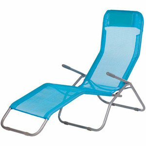 2-Position Beach Sun Lounger, assorted colours