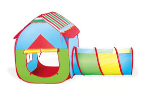 Kids' Tent House with Tunnel 86x107x190cm 3+