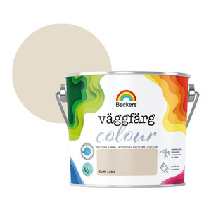 Beckers Matt Latex Paint Vaggfarg Colour 2.5l caffe latte