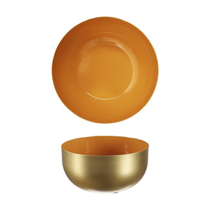 Decorative Metal Bowl Nouvel, gold/yellow
