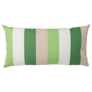 BRÖGGAN Cushion, in/outdoor, green, 30x58 cm