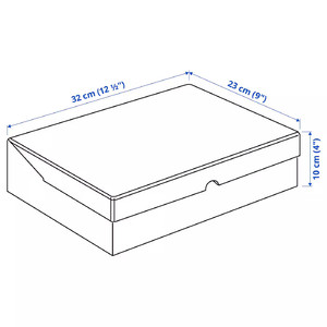 VATTENTRÅG Box with lid, 32x23x10 cm