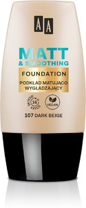 AA Make-Up Matt Mattifying & Smoothing Foundation 107 Dark Beige 30ml
