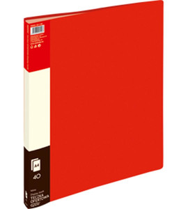 40 Pocket Display Book Folder PP A4, red