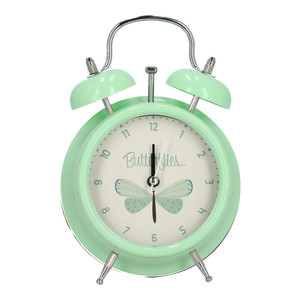 Classic Alarm Clock Butterflies, mint