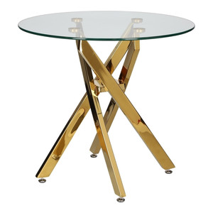 Coffee Table Amber 60cm, transparent/gold