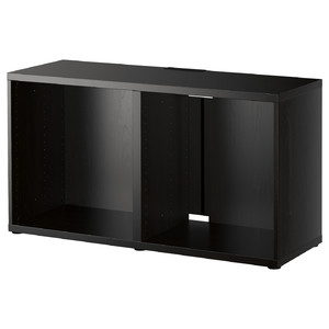 BESTÅ TV bench, black-brown, 120x40x64 cm