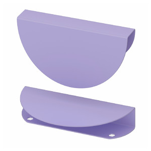 BEGRIPA Handle, lilac/half-round, 130 mm, 2 pack