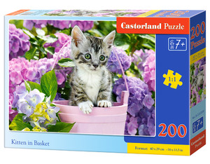 Castorland Children's Puzzle Kitten in Basket 200pcs 7+