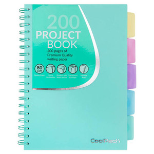 Spiral Notebook Project Book A4 100 Squared PP, mint