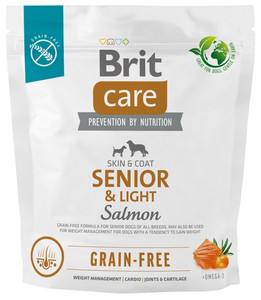 Brit Care Grain-Free Senior & Light Salmon Dry Dog Food 1kg