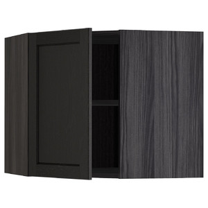 METOD Corner wall cabinet with shelves