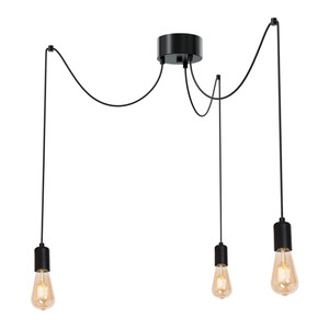 Pendant Lamp Spider Lamp Luminex Spinder 3x E27, black