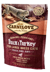 Carnilove Cat Food Duck & Turkey for Large Breed 400g