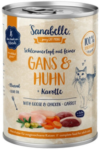 Sanabelle Adult Cat Food Goose & Chicken + Carrots 380g