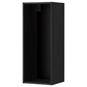 METOD Wall cabinet frame, wood effect black, 40x37x100 cm