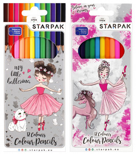 Starpak Colour Pencils 12 Colours Ballerina