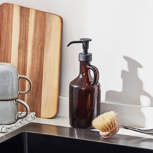 VÄLVÅRDAD Soap dispenser, brown