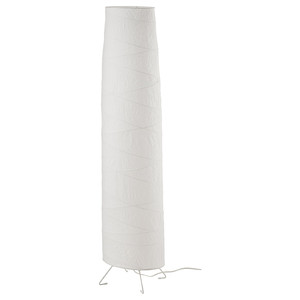 VICKLEBY Floor lamp, white, handmade, 136 cm