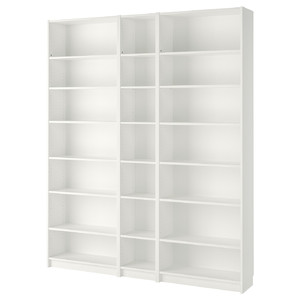 BILLY Bookcase, white, 200x28x237 cm