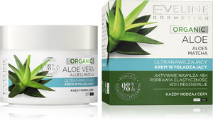 Eveline Organic Aloe Ultra-Moisturizing Smoothing Day/Night Cream 98% Natural 50ml